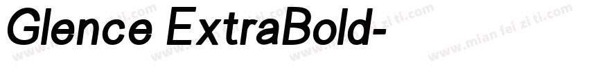 Glence ExtraBold字体转换